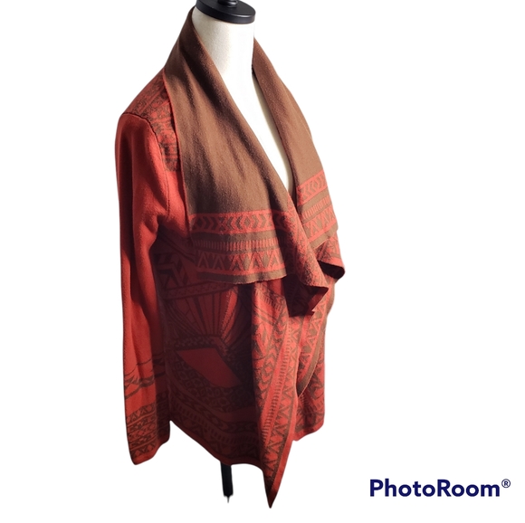 Flying Tomato Knit Boho Cardigan Cabincore Southwestern Aztec size small - Picture 5 of 10